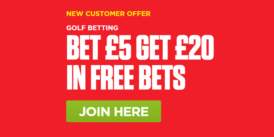 Ladbrokes Promo Code Golf, Bet £/€5 Get £/€20